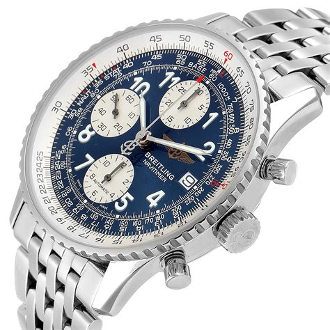 breitling old navitimer automatic a13322|Breitling Navitimer a23322 blue.